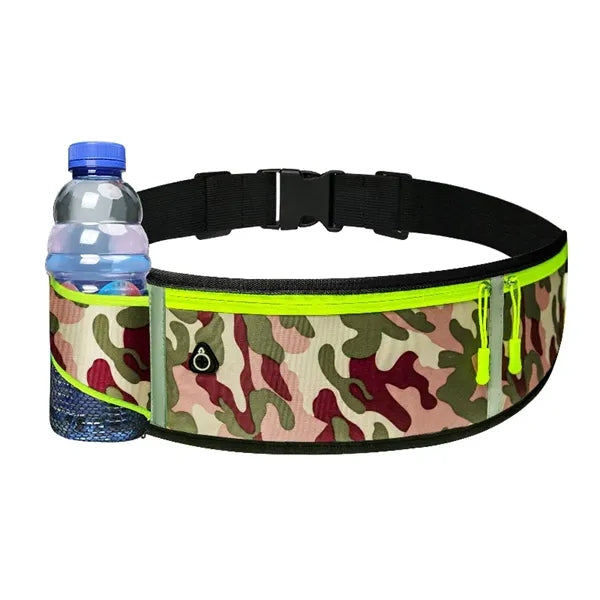 Waist Pack Sports Belt Pouch Bag with Water Bottle Holder