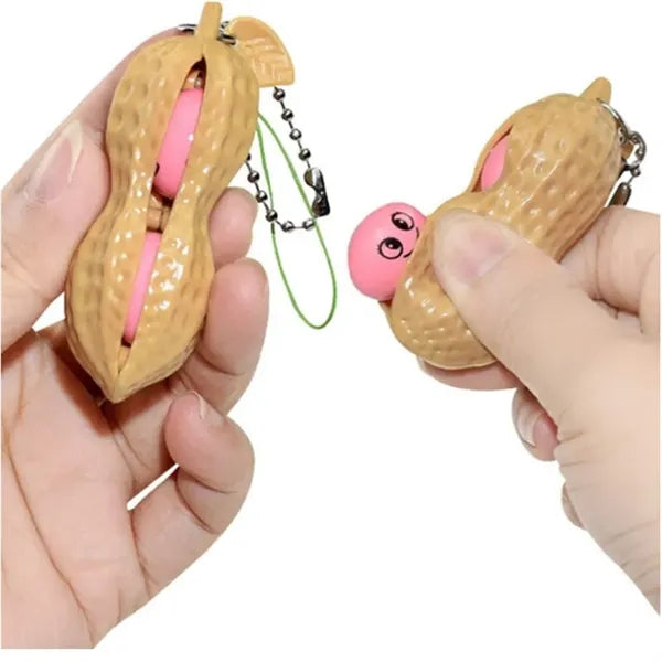 Fidget Toy Peanut Stress Reliever Keychain