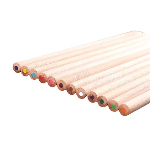 12-Piece Colored Pencil Set In Wooden Ruler Box