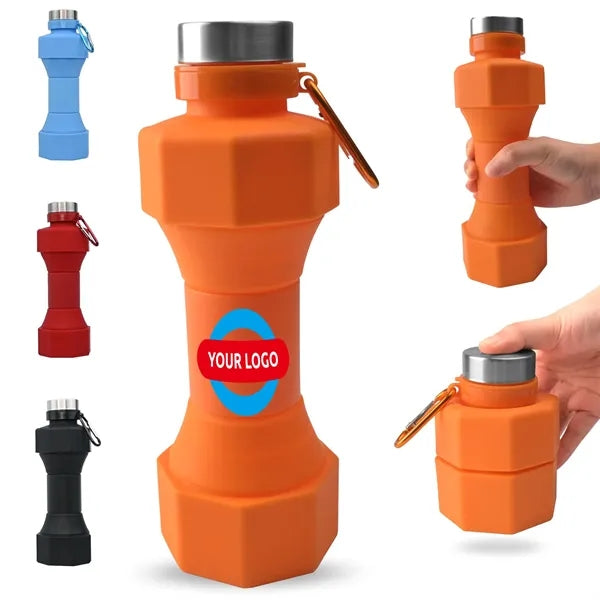 22oz Silicone Foldable Water Bottle.