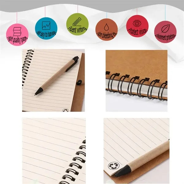 Kraft Paper Fabric Stitching Cover Account Note Book