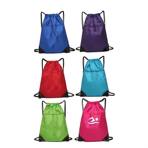 Zipper Drawstring Bag Sports Backpack