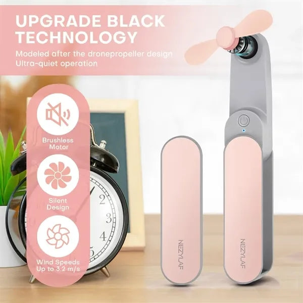 2 Speeds Rechargeable Pocket Mini USB Fan Foldable