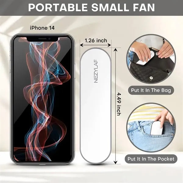 2 Speeds Rechargeable Pocket Mini USB Fan Foldable