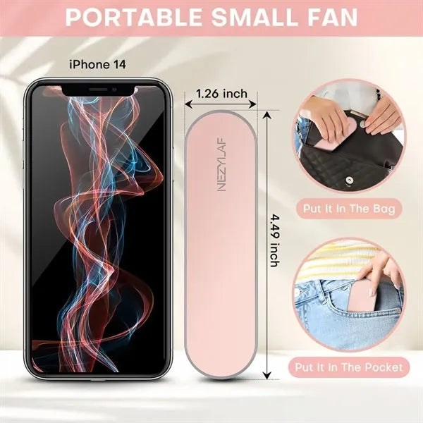 2 Speeds Rechargeable Pocket Mini USB Fan Foldable