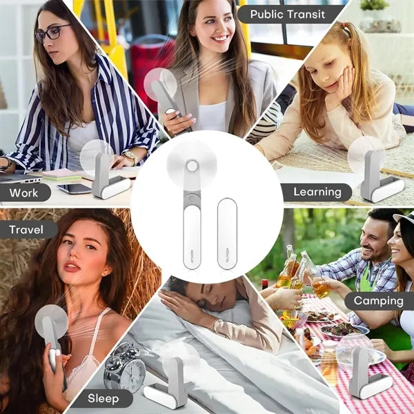 2 Speeds Rechargeable Pocket Mini USB Fan Foldable