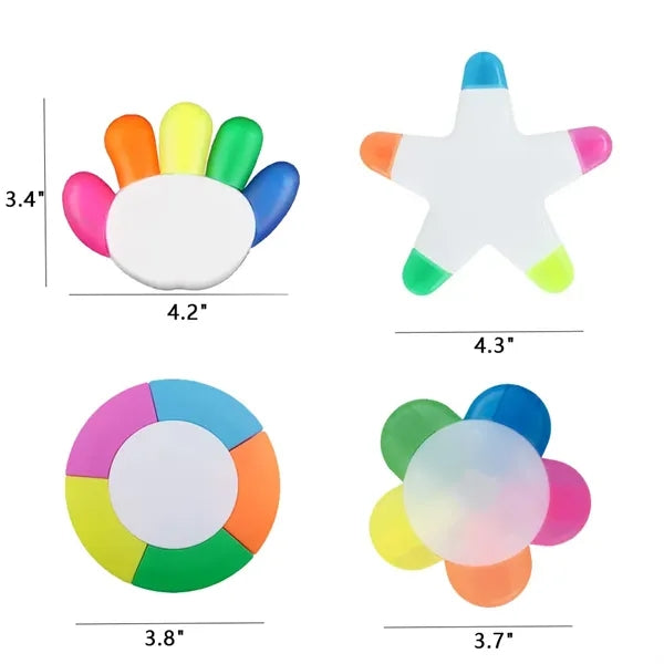 Five Colors Highlighter Marker Pen