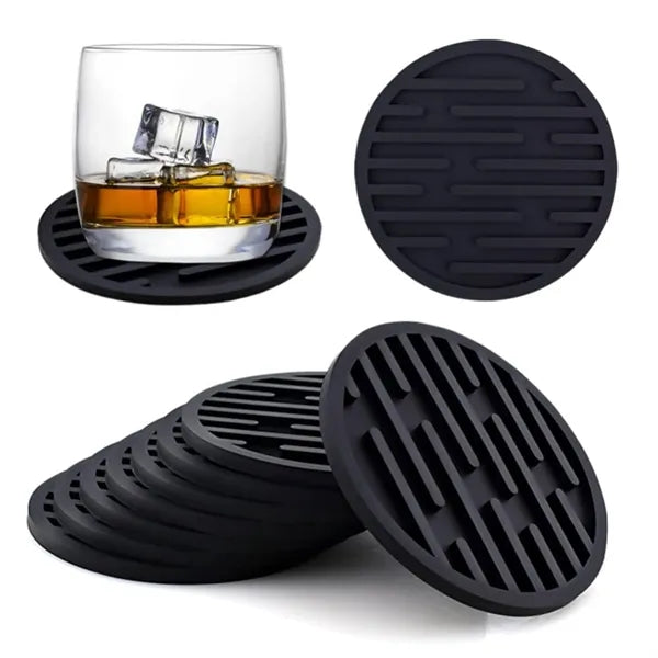 Versatile Silicone Coaster Set - Heat-Resistant - Anti-Skid