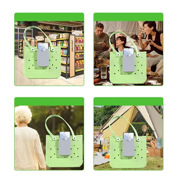 Silicone Phone Holder Attachment for Beach Tote Bags