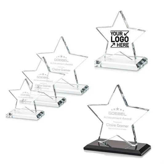 Thank You Gifts Crystal Trophy Plaque Star Award