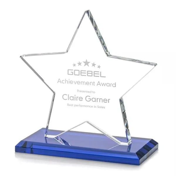 Thank You Gifts Crystal Trophy Plaque Star Award