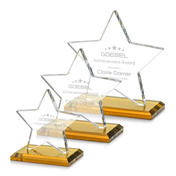 Thank You Gifts Crystal Trophy Plaque Star Award