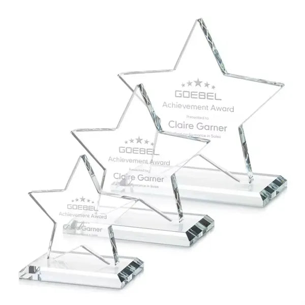 Thank You Gifts Crystal Trophy Plaque Star Award