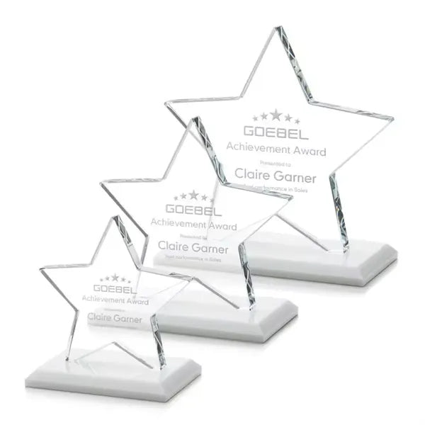Thank You Gifts Crystal Trophy Plaque Star Award