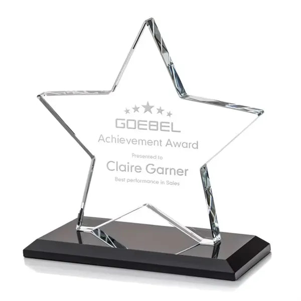 Thank You Gifts Crystal Trophy Plaque Star Award
