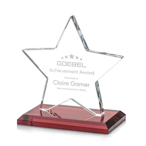 Thank You Gifts Crystal Trophy Plaque Star Award