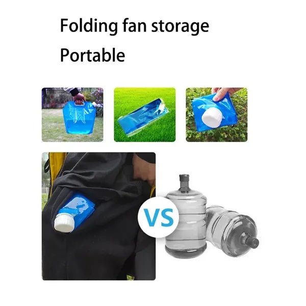 Collapsible outdoor camping water storage bag with faucet