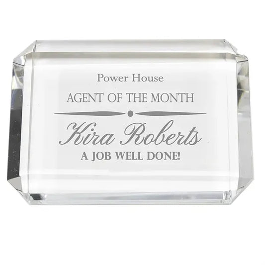 Crystal Rectangular Paperweight