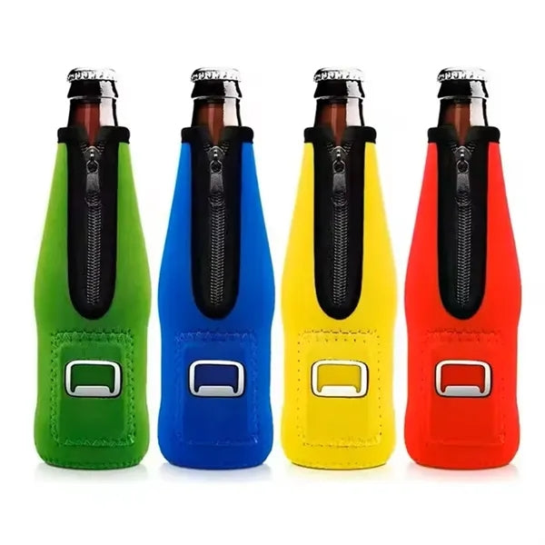 Neoprene Beer Cooler Sleeves with Bottle Opener