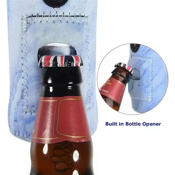 Neoprene Beer Cooler Sleeves with Bottle Opener