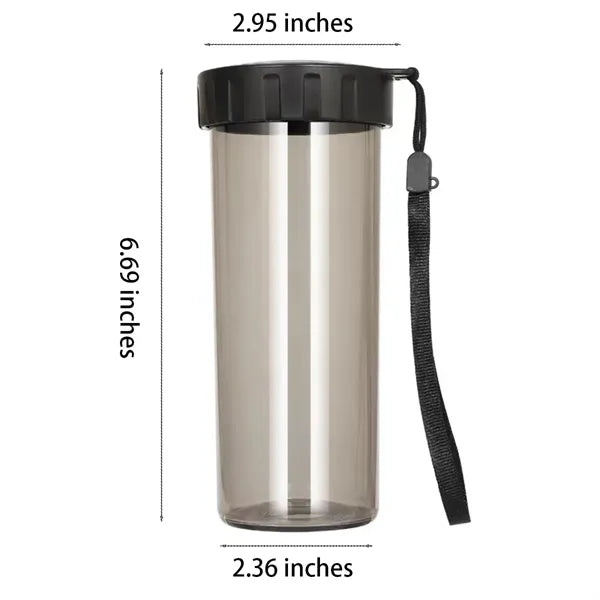 15 OZ Clear Drop Resistant Plastic Water Bottle
