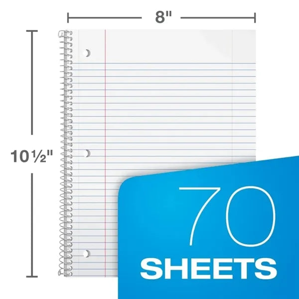 College Ruled Paper Spiral Notebook with Custom Cover