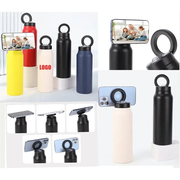 32oz Insulated Water Bottle with Magnetic Phone Holder