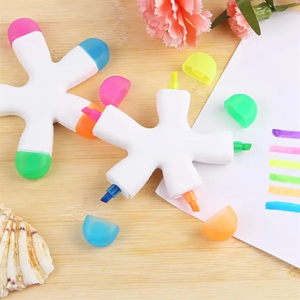 Flower Shape Watercolor Highlighter Pens for School Office