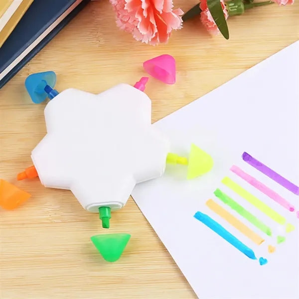 Flower Shape Watercolor Highlighter Pens for School Office