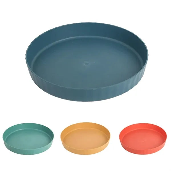 7.9 Inch Round Wheat Straw PP Household Fruit Dish