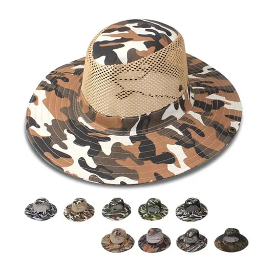 Outdoor Camo Breathable Knight Hat with Mesh