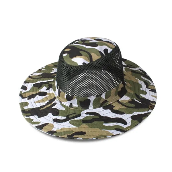 Outdoor Camo Breathable Knight Hat with Mesh