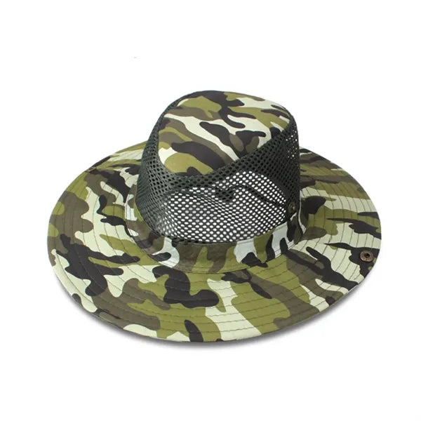 Outdoor Camo Breathable Knight Hat with Mesh