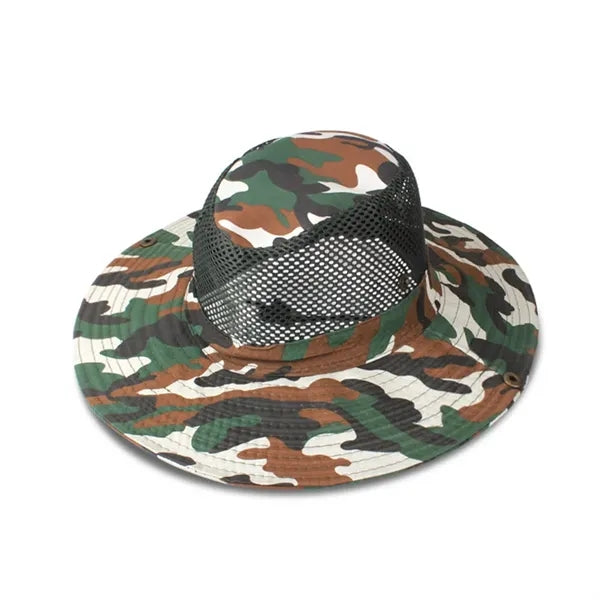 Outdoor Camo Breathable Knight Hat with Mesh