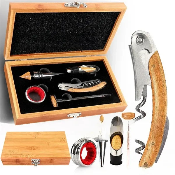 Bel Vino Bamboo Wine Set