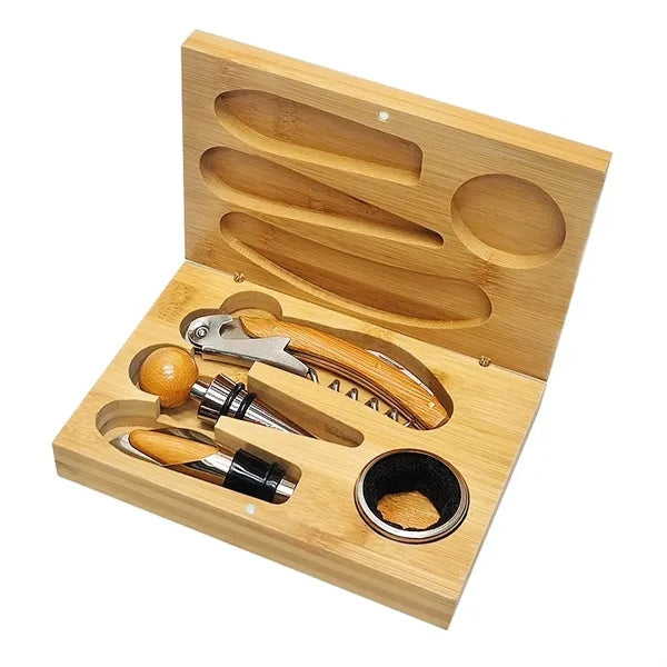 Bel Vino Bamboo Wine Set