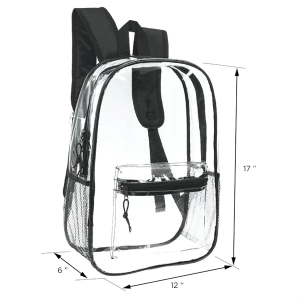 17" PVC Heavy Duty Transparent Backpack