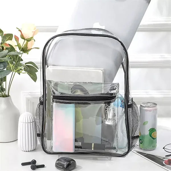 17" PVC Heavy Duty Transparent Backpack
