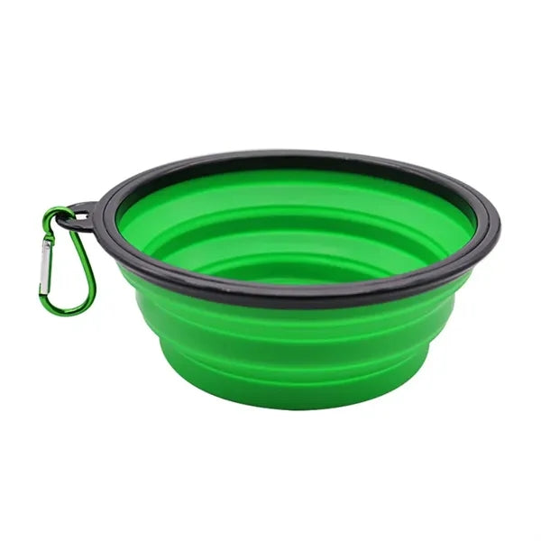 Silicone Collapsible Pet Bowl With Carabiner