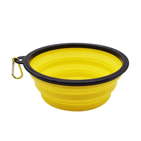 Silicone Collapsible Pet Bowl With Carabiner
