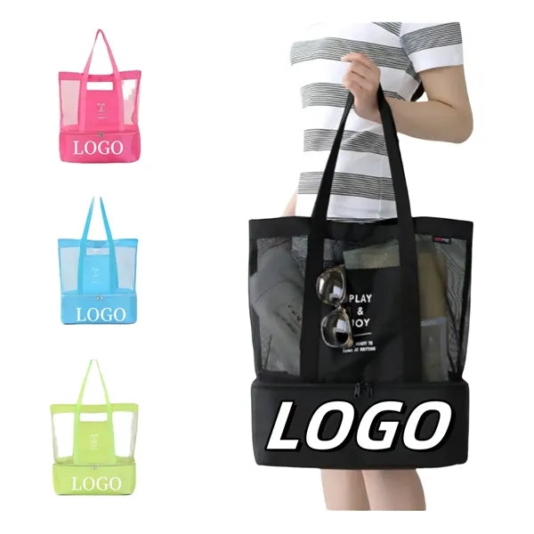 Beach Tote Bags with Cooler Compartment