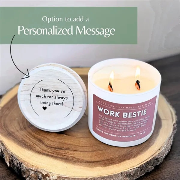 Eco-friendly soy candle with bamboo lid Promotion Gift