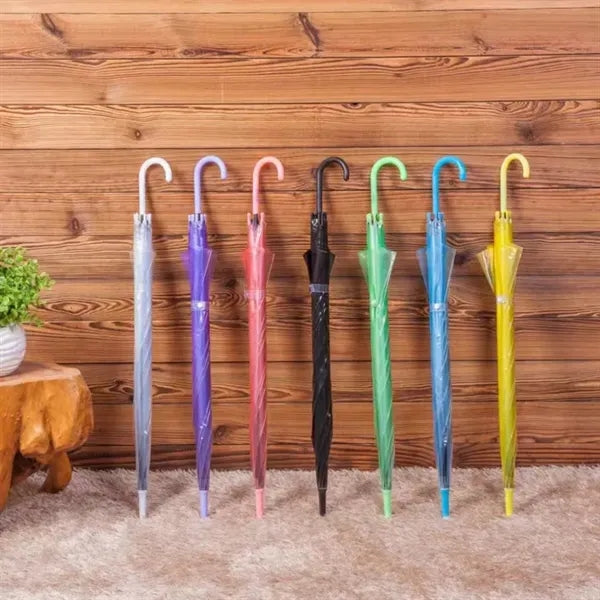 Transparent umbrella with long handle