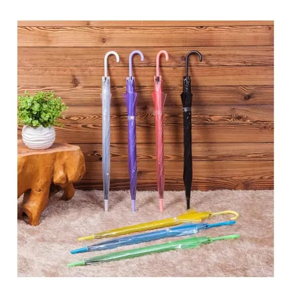 Transparent umbrella with long handle