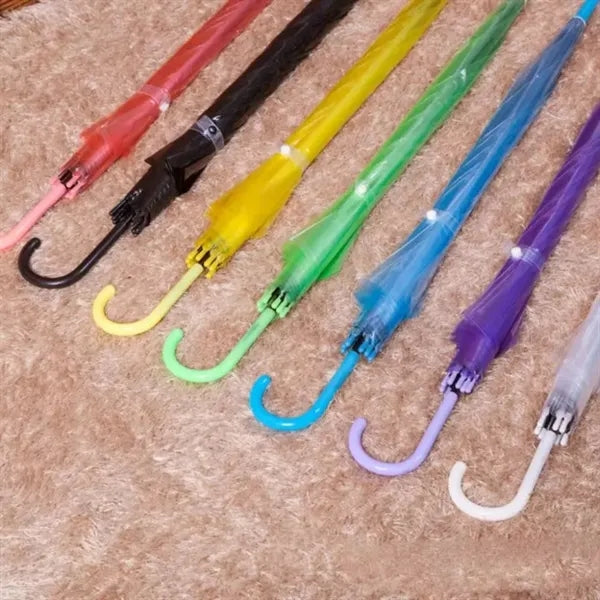 Transparent umbrella with long handle