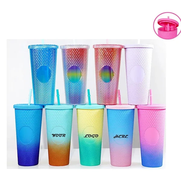 Simple Plastic Matte Studded Tumbler