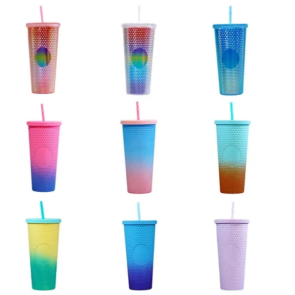 Simple Plastic Matte Studded Tumbler