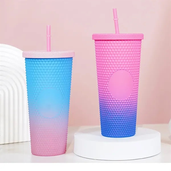 Simple Plastic Matte Studded Tumbler