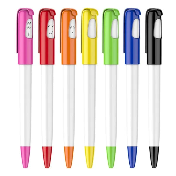 Plastic Cartoon Face Changing Ballpoint Pen