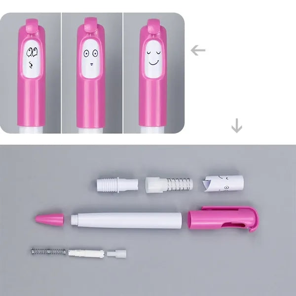 Plastic Cartoon Face Changing Ballpoint Pen